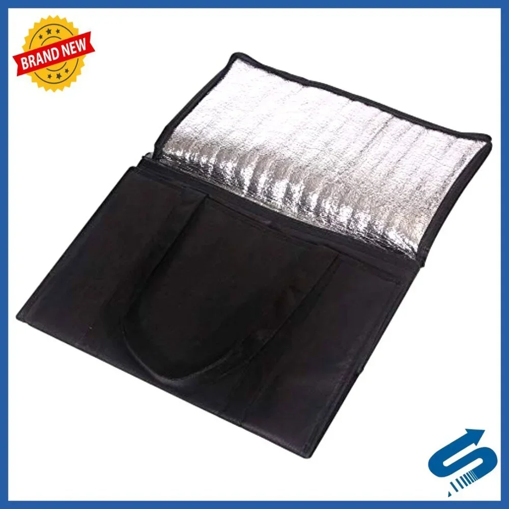 Set of 6 Insulated Reusable Grocery Totes Foldable Heavy Duty Zipper Cooler Bags